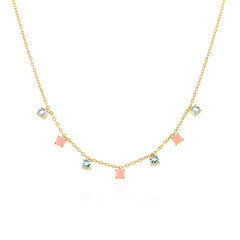 Collier en argent et Opale rose