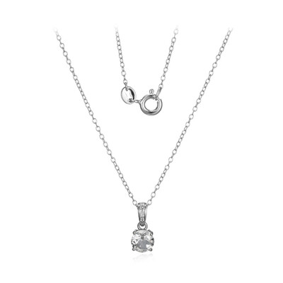 Collier en argent et Topaze blanche