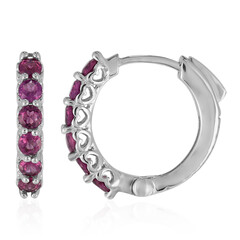 Boucles d'oreilles en argent et Grenat Rhodolite