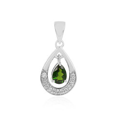 Pendentif en argent et Diopside de Russie