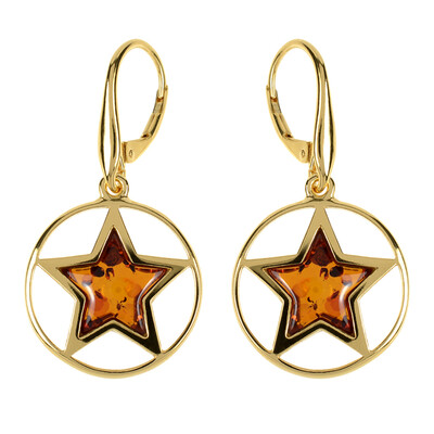 Boucles d'oreilles en argent et Ambre baltique (dagen)