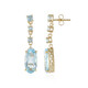 Boucles d'oreilles en argent et Topaze bleu ciel
