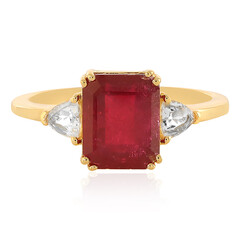 Bague en argent et Rubis de Madagascar