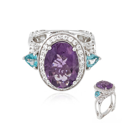 Bague en argent et Améthyste de Zambie (Dallas Prince Designs)