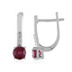 Boucles d'oreilles en argent et Rubis de Madagascar