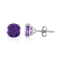 Boucles d'oreilles en argent et Améthyste de Zambie