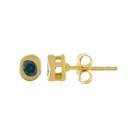 Boucles d'oreilles en argent et Diamant bleu I4