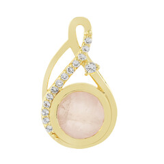 Pendentif en argent et Quartz rose