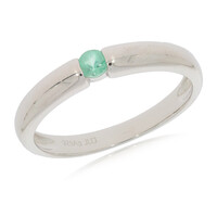 Bague en argent et Emeraude de Zambie