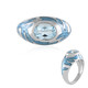 Bague en argent et Topaze bleu ciel (Adela Silber)