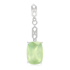 Pendentif en argent et Préhnite