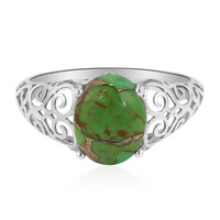 Bague en argent et Turquoise verte de Kingman