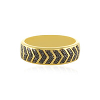 Bague en argent et Diamant noir