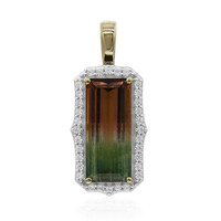 Pendentif en or et Tourmaline multicolore