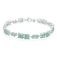 Bracelet en argent et Emeraude de Zambie