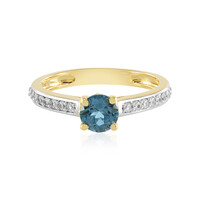 Bague en argent et Topaze bleu de Londres