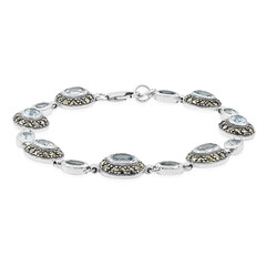Bracelet en argent et Topaze bleu ciel