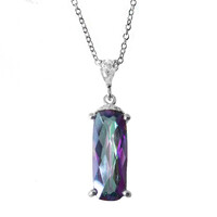 Collier en argent et Quartz mystique