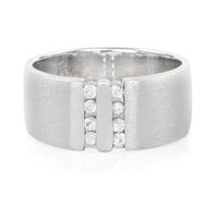 Bague pour homme en argent et Saphir blanc