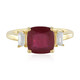 Bague en argent et Rubis de Madagascar