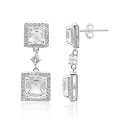 Boucles d'oreilles en argent et Topaze blanche