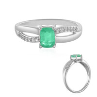 Bague en argent et Emeraude de Colombie