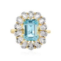 Bague en argent et Topaze bleu ciel