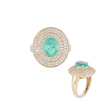 Bague en or et Emeraude de Colombie (de Melo)