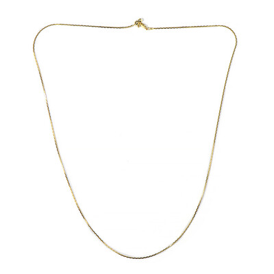 Collier mailles Boston – 61 cm (ajustable) – argent plaqué or jaune