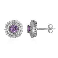 Boucles d'oreilles en argent et Améthyste