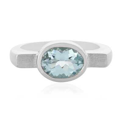 Bague en argent et Topaze bleu ciel (MONOSONO COLLECTION)