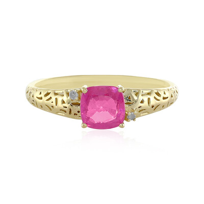 Bague en or et Saphir rose de Madagascar (Ornaments by de Melo)
