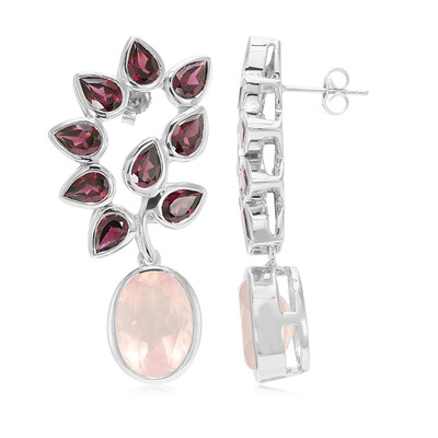 Boucles d'oreilles en or et Quartz rose d'Angelandia (Annette)