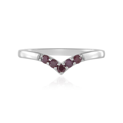 Bague en argent et Diamant pourpre I2
