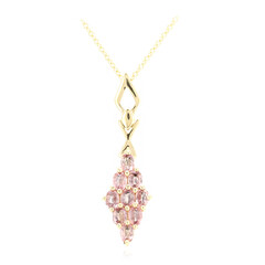 Collier en or et Saphir Padparadscha non chauffé (AMAYANI)