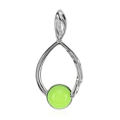 Pendentif en argent et Ambre verte de Colombie (dagen)