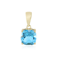 Pendentif en or et Topaze bleu Suisse