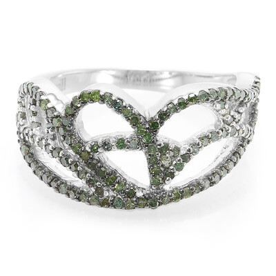 Bague en argent et Diamant fantaisie