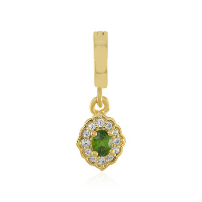 Pendentif en argent et Zircon de Ceylan vert