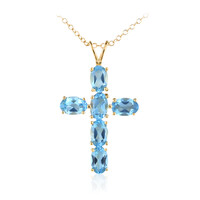 Collier en argent et Topaze bleu Suisse