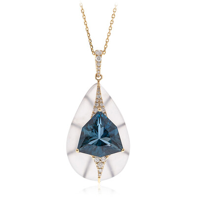 Collier en or et Topaze bleu de Londres (CIRARI)