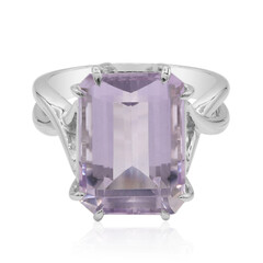 Bague en argent et Améthyste Rose de France