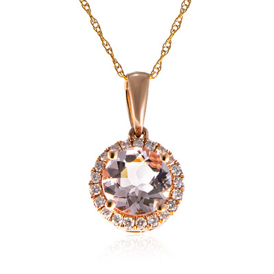 Collier en or et Morganite AAA