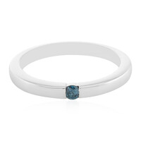 Bague en argent et Diamant bleu I3