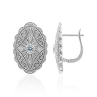 Boucles d'oreilles en argent et Topaze bleu ciel