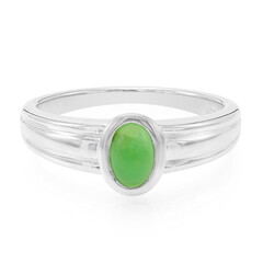 Bague en argent et Chrysoprase impériale