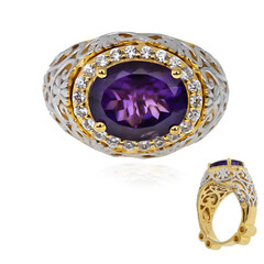 Bague en argent et Améthyste de Zambie (Dallas Prince Designs)