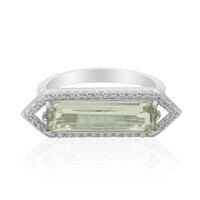 Bague en argent et Améthyste verte