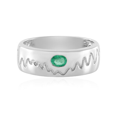 Bague en argent et Emeraude de Russie (de Melo)