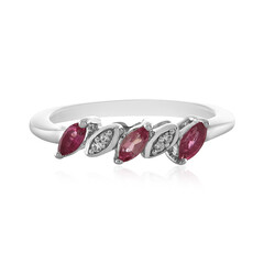 Bague en argent et Tourmaline rose